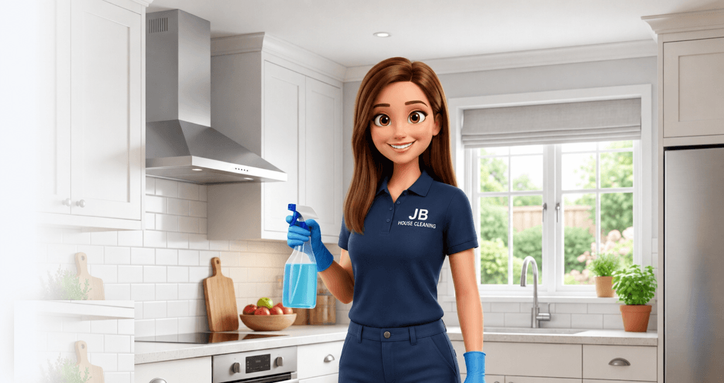 Professional JB cleaner in a sparkling Tampa home